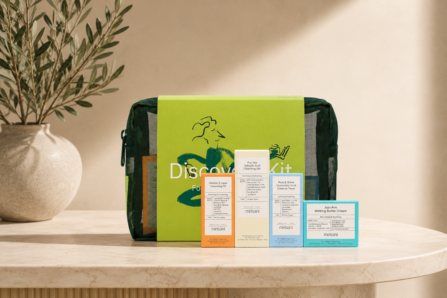 Kit de belleza coreana para Socios Fundadores de Experiencia Áurea